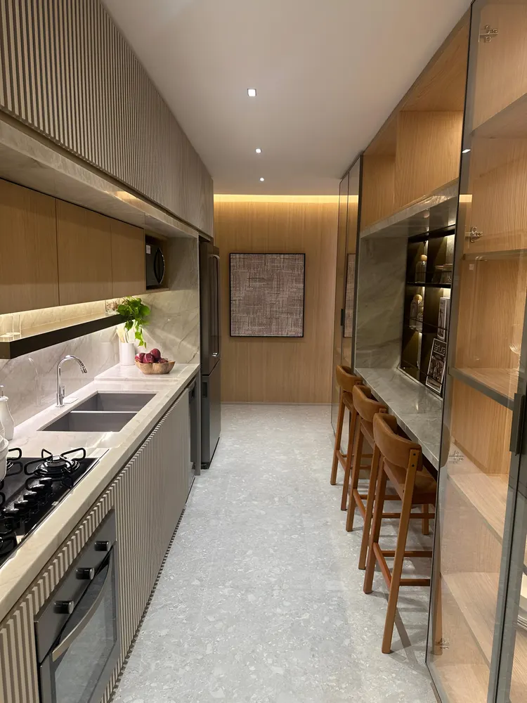 Cozinha planejada do Stan Jd das Perdizes, retrofit da F2D